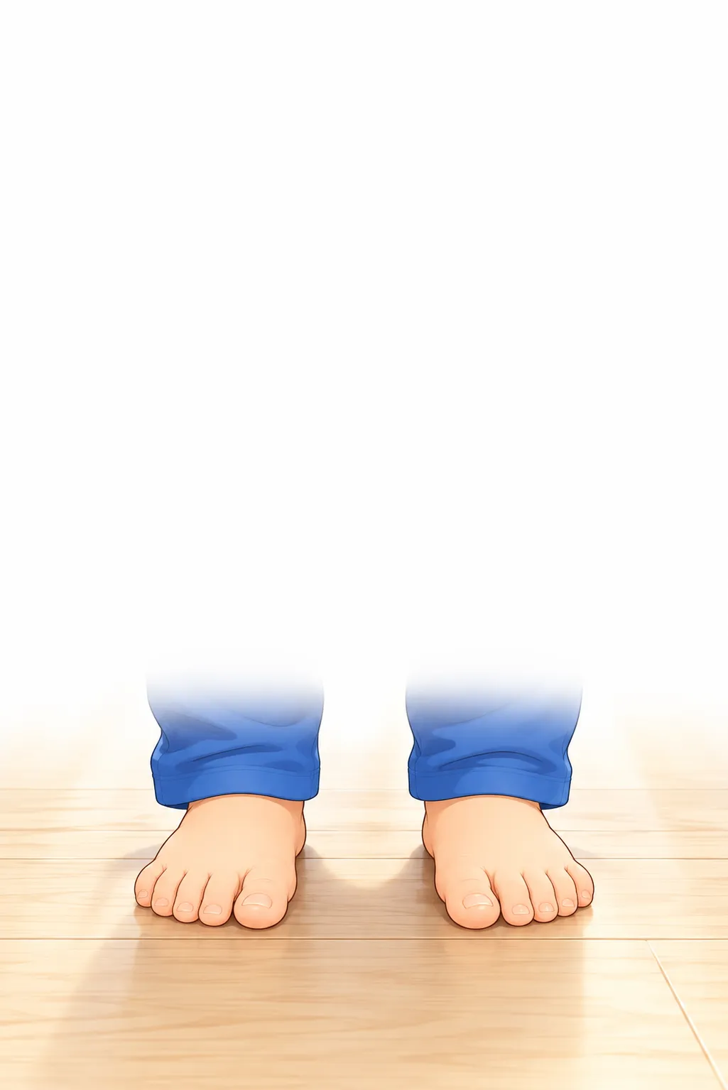 余白の多い、小さな足元